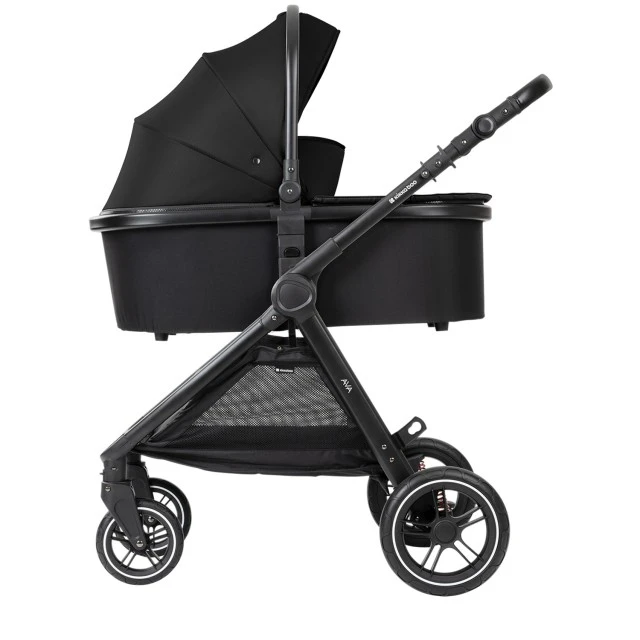 Комбинирана количка 3в1 с кош за новородено Ava Black