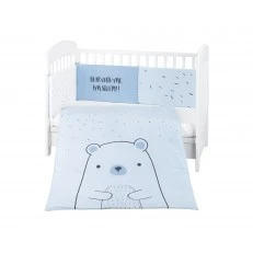 Бебешки спален комплект 2 части EU style 70/140 Bear with me Blue