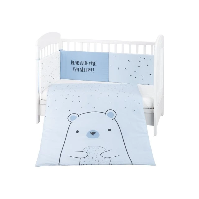 Baby bedding set 2 pieces EU style 70/140 Bear with me Blue