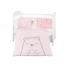 Baby bedding set 6 pieces 70/140 Bear with me Pink
