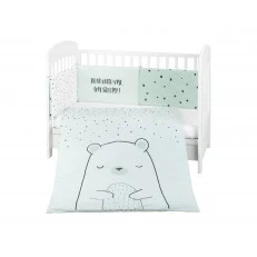 Бебешки спален комплект 2 части EU style 70/140 Bear with me Mint