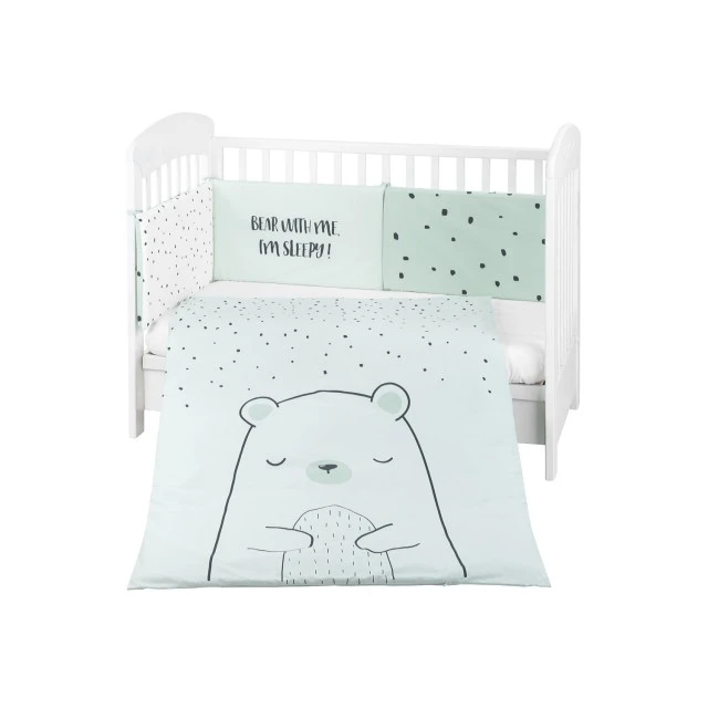 Baby bedding set 2 pieces EU style 70/140 Bear with me Mint