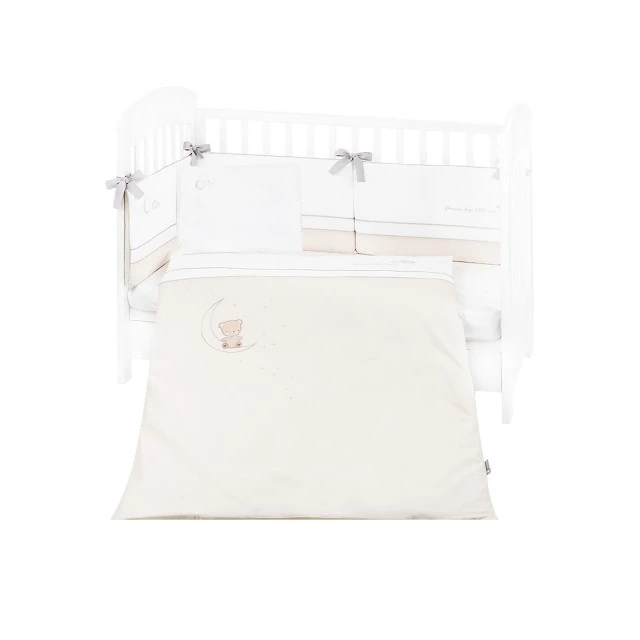 Бебешки спален комплект с бродерия 6 части 70/140 Dream Big Beige