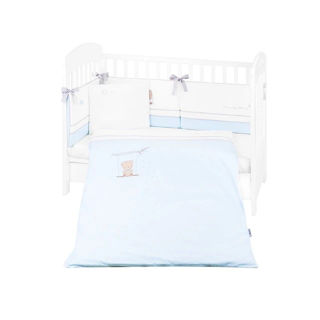 Baby bedding set with embroidery 6 pieces 70/140 Dream Big Blue