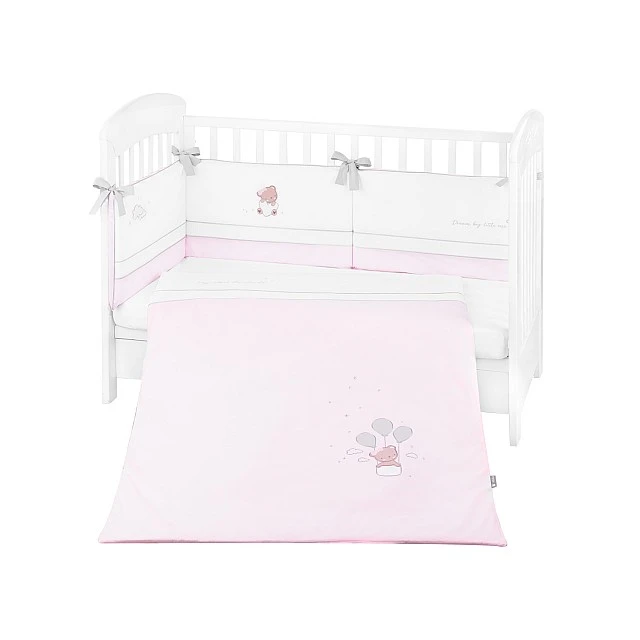 Бебешки спален комплект с бродерия 2 части EU style 70/140 Dream Big Pink