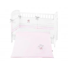 Baby bedding set with embroidery 2 pieces EU style 60/120 Dream Big Pink