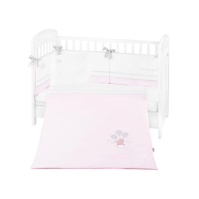Бебешки спален комплект с бродерия 6 части 70/140 Dream Big Pink