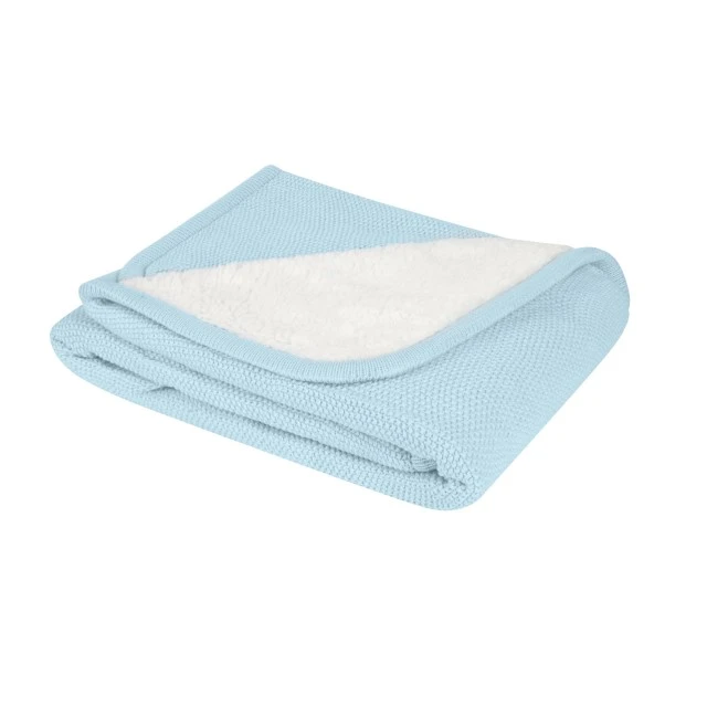 Dream Big Blue Sherpa Knitted Blanket