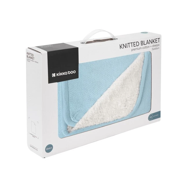 Dream Big Blue Sherpa Knitted Blanket