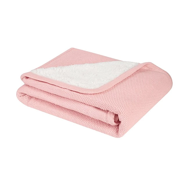 Плетено памучно одеяло с шерпа Dream Big Pink