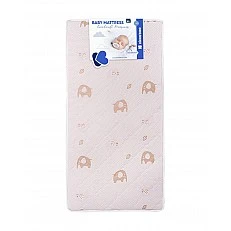 CocoCraft Premium Mattress 60x120x15cm Elephants Pink