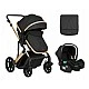 Combined stroller 3 in 1 with transfer seat Darling Black 2024