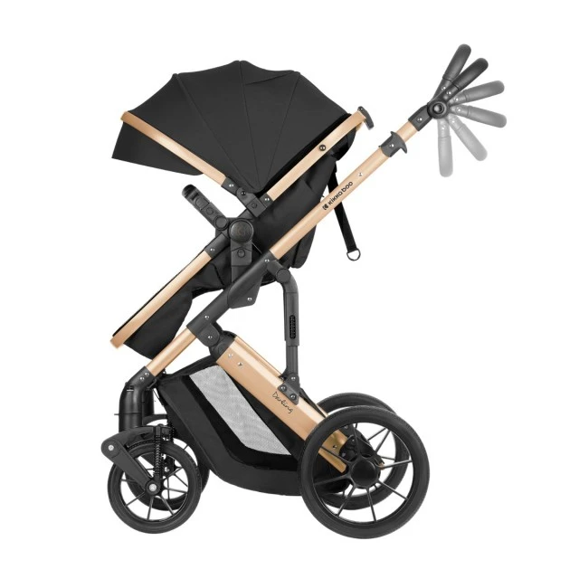 Combined stroller 3 in 1 with transfer seat Darling Black 2024