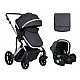 Combined stroller 3 in 1 with transfer seat Darling Dark Gray 2024