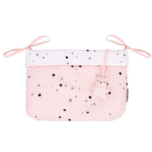 Nappy bin with ties Bear with me Pink