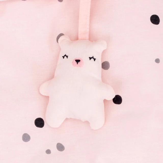 Nappy bin with ties Bear with me Pink