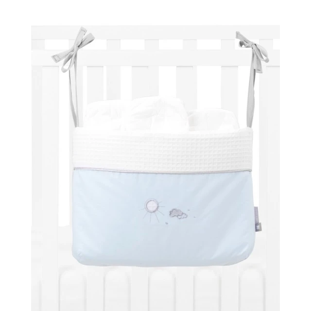 Nappy bin with ties Dream Big Blue