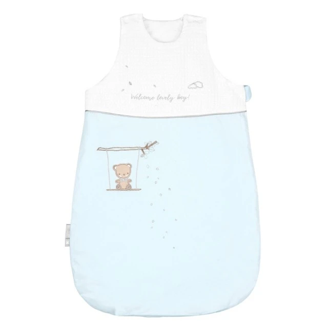 Winter sleeping bag with embroidery 0-6 months Dream Big Blue