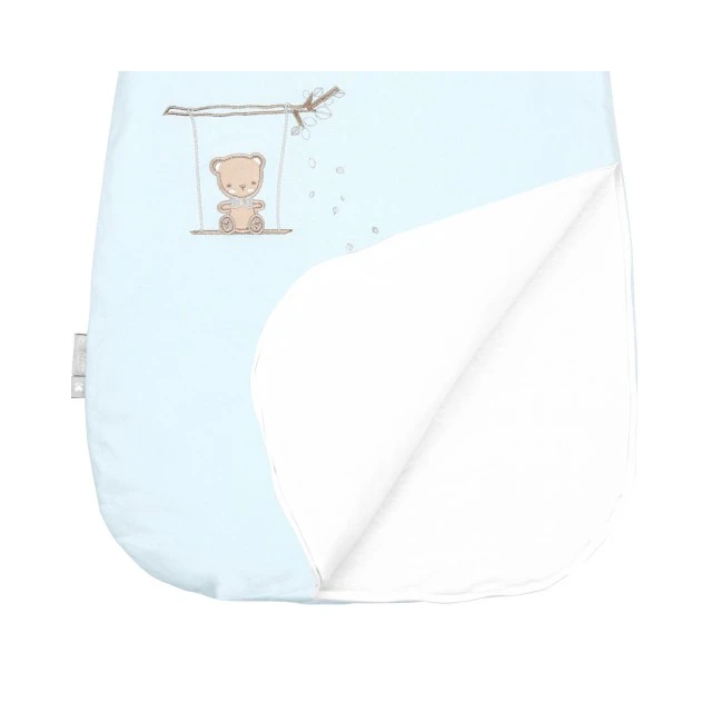 Winter sleeping bag with embroidery 0-6 months Dream Big Blue