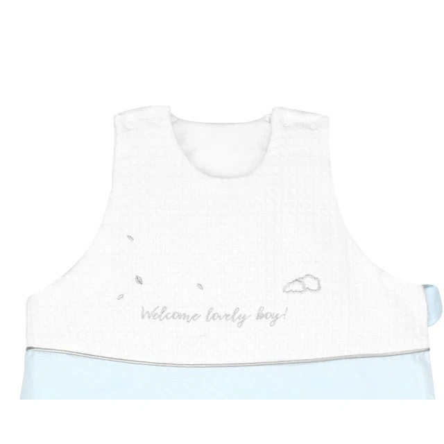 Winter sleeping bag with embroidery 0-6 months Dream Big Blue