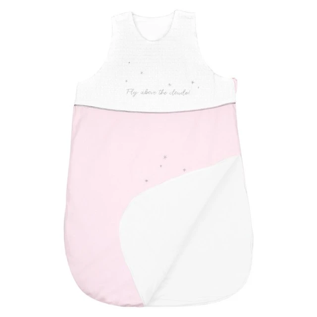 Winter sleeping bag with embroidery 0-6 months Dream Big Pink