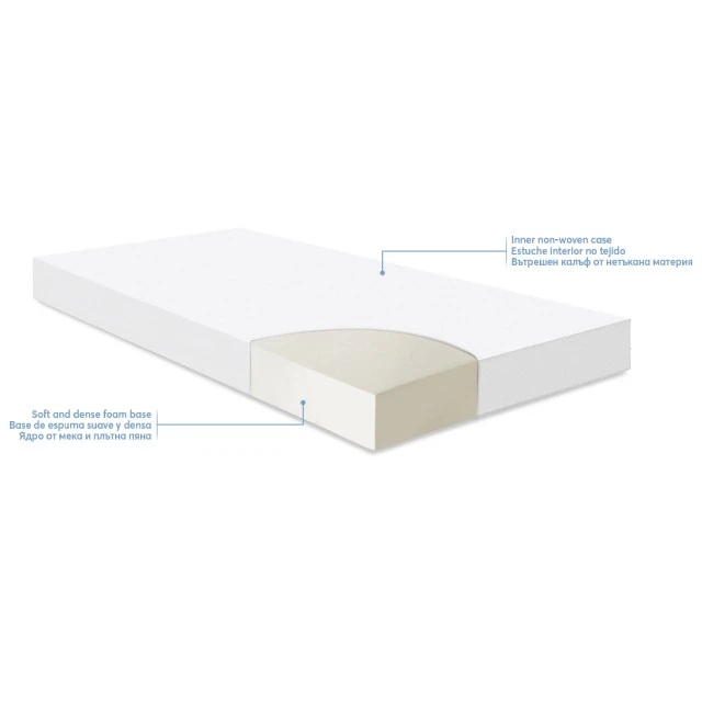 Extra Comfort mattress 60x120x8cm Helicopter Pink