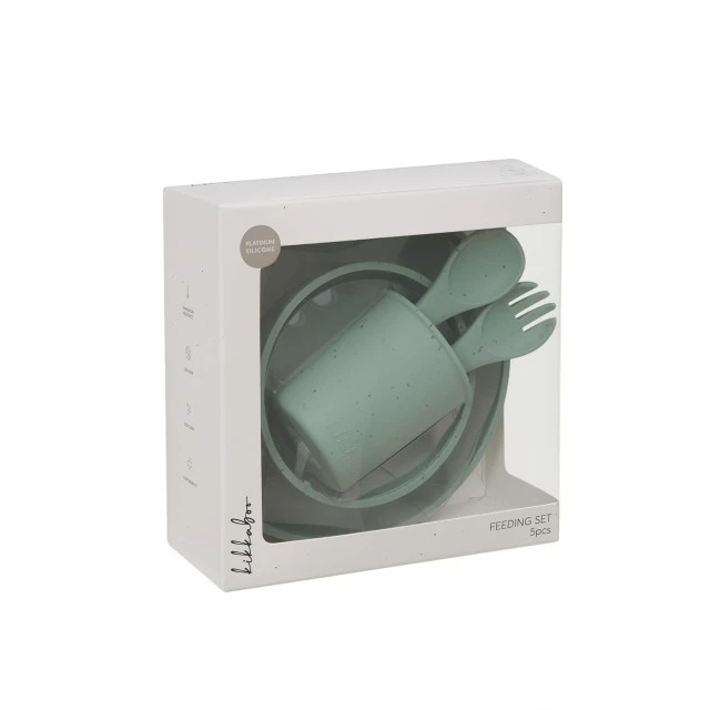 Сет за хранене 5 части Platinum Silicone Sage