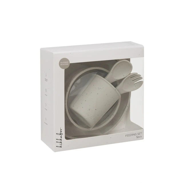 Сет за хранене 5 части Platinum Silicone Sand