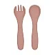 5-piece Platinum Silicone Blush Dining Set