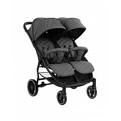 Stroller for twins Happy 2 Dark Gray 2023