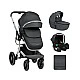 Комбинирана количка 3в1 с твърд кош Irene Dark Grey 2024