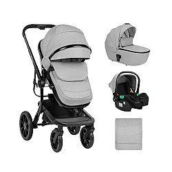 Комбинирана количка 3в1 с твърд кош Irene Light Grey 2024