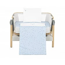 Baby sleeping set for mini-crib 3h Bear with me Blue