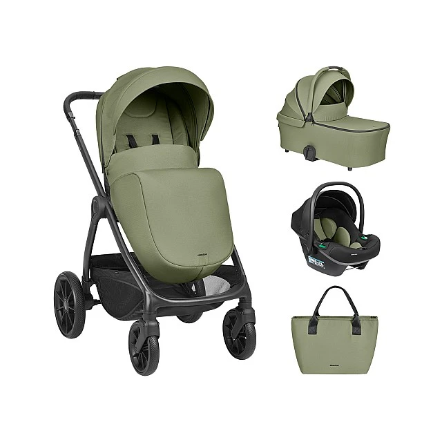 3-in-1 Combination Stroller with Carrycot Modena Army Green 2027