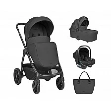 3-in-1 combined stroller with carrycot Modena Black 2027