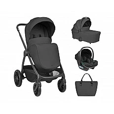 3-in-1 combined stroller with carrycot Modena Black 2027