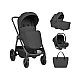 3-in-1 combined stroller with carrycot Modena Black 2027