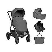 Комбинирана количка 3в1 с кош за новородено Modena Dark Grey 2027