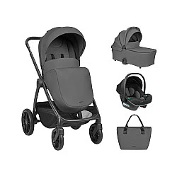 3-in-1 Combination Stroller with Carrycot Modena Dark Grey 2027