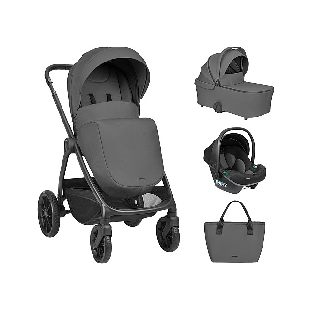3-in-1 Combination Stroller with Carrycot Modena Dark Grey 2027