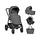 3-in-1 Combination Stroller with Carrycot Modena Dark Grey 2027