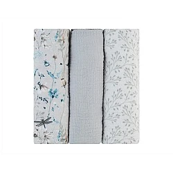 Комплект 3 бр муселинови пелени 100х100 см Dreamy Fields Grey