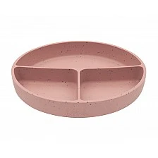 Чиния с отделения и вакуумно дъно Platinum Silicone Blush