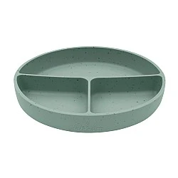 Чиния с отделения и вакуумно дъно Platinum Silicone Sage