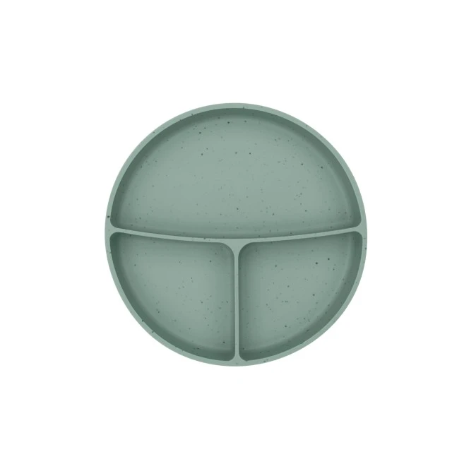 Чиния с отделения и вакуумно дъно Platinum Silicone Sage