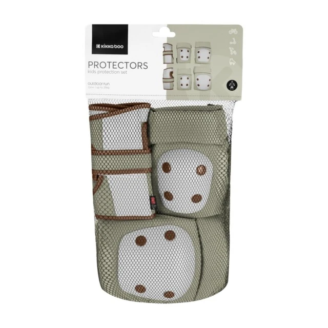 Комплект протектори за колене и лакти Army Green