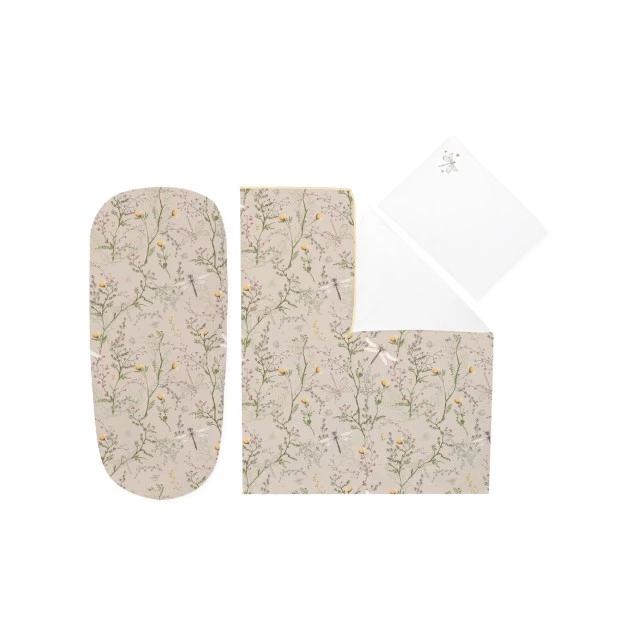Бебешки спален комплект за количка 6 части Secret Garden Beige