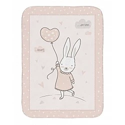Супер меко бебешко одеяло 80/110 см Rabbits in Love