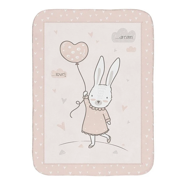 Супер меко бебешко одеяло 80/110 см Rabbits in Love