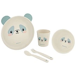 Bamboo dining set Panda Blue